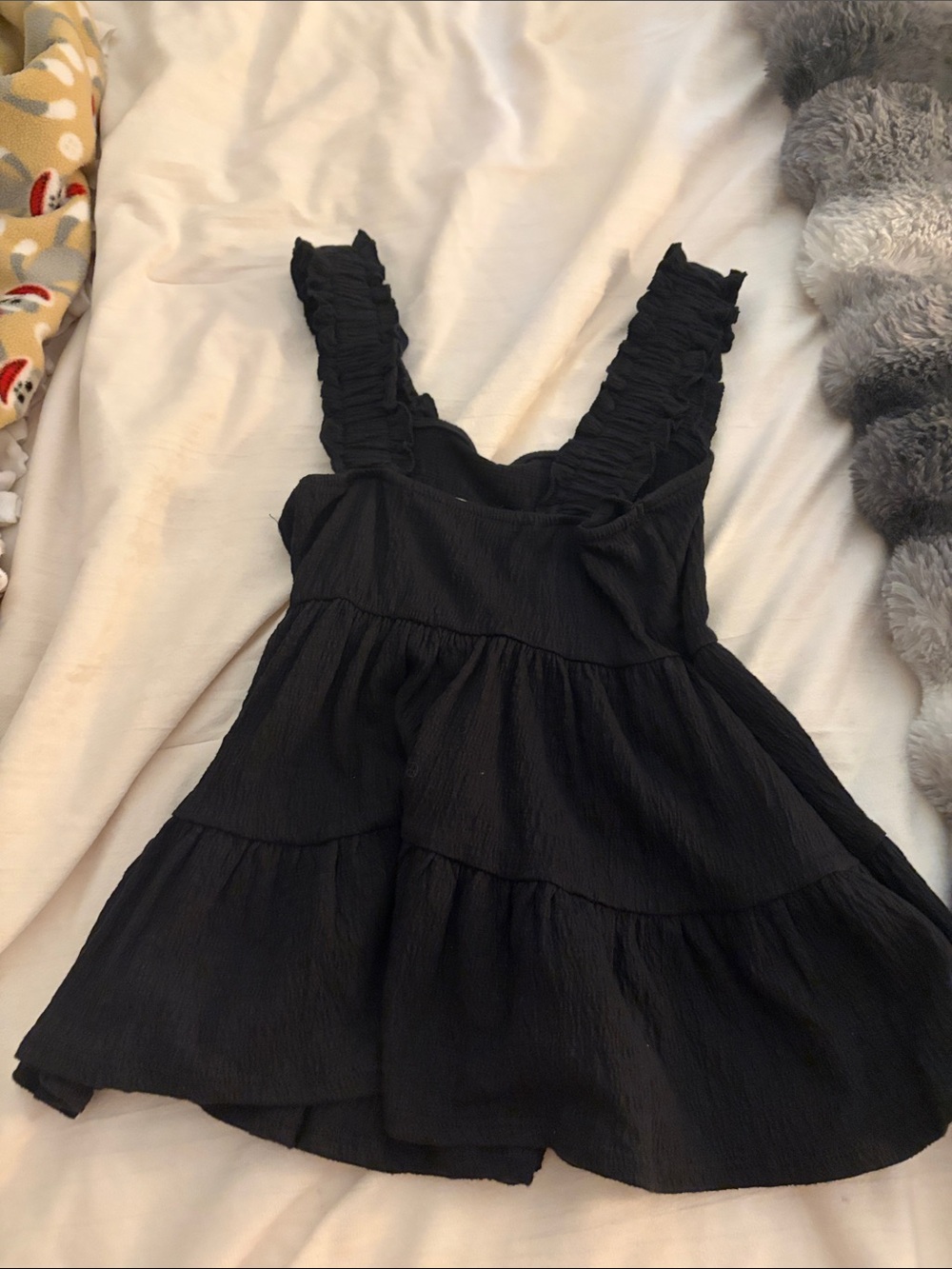 Altar'd State Black Ruffled Strap Tiered Tank Dress - Picture 2 of 2